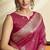 Pink color beautiful woven jacquard designer soft silk partywear saree