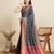 grey embroidery banarasi patola saree with blouse