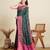 green embroidery banarasi patola saree with blouse