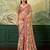 rani pink color digital print with mirror work crep saree with blouse