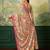 rani pink color digital print with mirror work crep saree with blouse