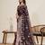 wine color embroidery with zari work satin saree with blouse