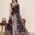 maroon color embroidery with zari work satin saree with blouse