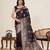 maroon color embroidery with zari work satin saree with blouse