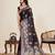 maroon color embroidery with zari work satin saree with blouse