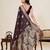 red embroidery with zari work sartin saree with blouse