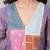 Purple tissue chanderi patchwork yoke suit set with dupatta, stitched