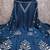 Vichitra silk embroidered unstitched suit with heavy santoon bottom and vichitra silk dupatta