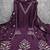 Vichitra silk embroidered unstitched suit with heavy santoon bottom and vichitra silk dupatta