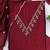 Vichitra silk embroidered unstitched suit with heavy santoon bottom and vichitra silk dupatta