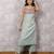 Aqua tissue chanderi colorblock yoke suit set