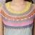 Aqua tissue chanderi colorblock yoke suit set