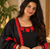 black color thread and sequnce work silk blend salwar kameez set