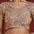 Beige tissue satin embellished saree with unstitched blouse piece.