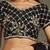 Black tissue satin embellished saree with unstitched blouse piece.
