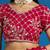Rani tissue satin embellished saree with unstitched blouse piece.