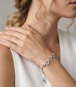 925 Sterling Silver Three Heart Adjustable Bracelet for Women
