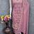 Vichitra silk embroidered unstitched suit with heavy santoon bottom and vichitra silk dupatta