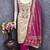 Shimmer butti embroidered unstitched suit with heavy santoon bottom and banarasi jacquard dupatta
