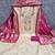 Shimmer butti embroidered unstitched suit with heavy santoon bottom and banarasi jacquard dupatta