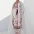 White embroidered kurti pant set with dupatta for women
