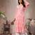 Seva chikan hand embroidered lucknowi chikankari peach rayon kurta scl4767