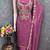 Vichitra silk embroidered unstitched suit with heavy santoon bottom and vichitra silk dupatta