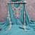 Vichitra silk embroidered unstitched suit with heavy santoon bottom and vichitra silk dupatta