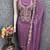 Vichitra silk embroidered unstitched suit with heavy santoon bottom and vichitra silk dupatta