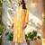 Seva chikan hand embroidered lucknowi chikankari yellow modal kurta scl4479