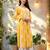 Seva chikan hand embroidered lucknowi chikankari yellow modal kurta scl4479