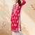 Seva chikan hand embroidered lucknowi chikankari magenta rayon kurta scl4470