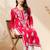 Seva chikan hand embroidered lucknowi chikankari magenta rayon kurta scl4470