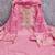 Pink roman silk embroidered unstitched suit with heavy santoon bottom and chanderi jacquard dupatta