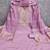 Purple roman silk embroidered unstitched suit with heavy santoon bottom and chanderi jacquard dupatta