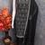 Black vichitra silk embroidered unstitched suit