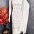White vichitra silk embroidered unstitched suit