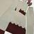 Women beige & chocolate  scallop hem embroidered kurta pant set with dupatta