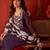 Wine silk blend embellished kurta set with Dupatta.