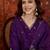 Purple cotton blend embroidered kurta plazzo set with Dupatta.