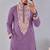 Men’s premium lavender armaani lachko kurta with heavy embroidery & sequins work with cotton pyjama