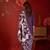 Wine silk blend embellished kurta set with Dupatta.