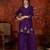 Purple cotton blend embroidered kurta plazzo set with Dupatta.