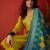 Neon cotton blend embroidered kurta set with Dupatta.