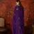 Purple cotton blend embroidered kurta plazzo set with Dupatta.