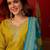 Neon cotton blend embroidered kurta set with Dupatta.