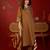 Brown silk blend embroidered kurta set with Dupatta.