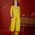 Neon cotton blend embroidered kurta set with Dupatta.