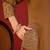 Brown silk blend embroidered kurta set with Dupatta.
