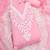Pink chanderi embroidered unstitched suit
